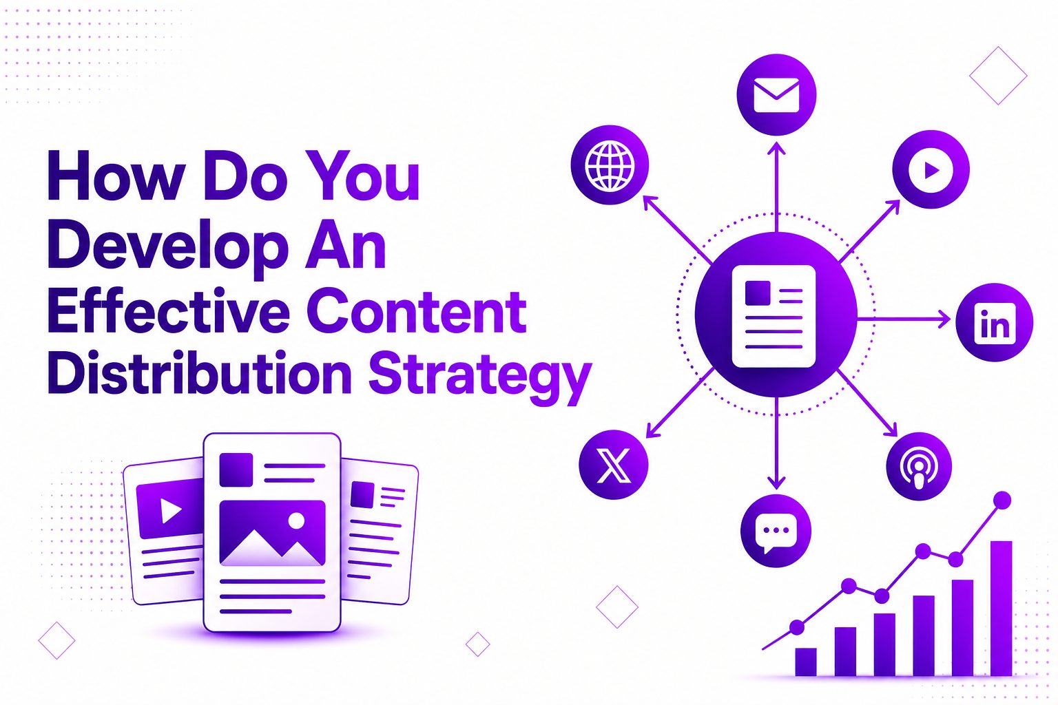 Marketing team planning a content distribution strategy across digital channels